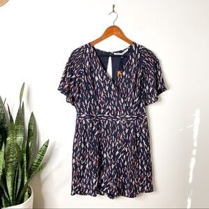 Collective Concepts Navy Debbie Printed Romper